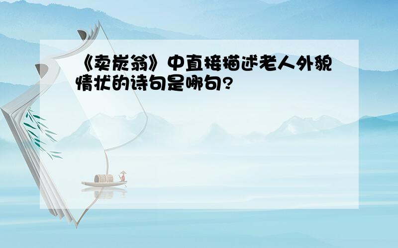 《卖炭翁》中直接描述老人外貌情状的诗句是哪句?