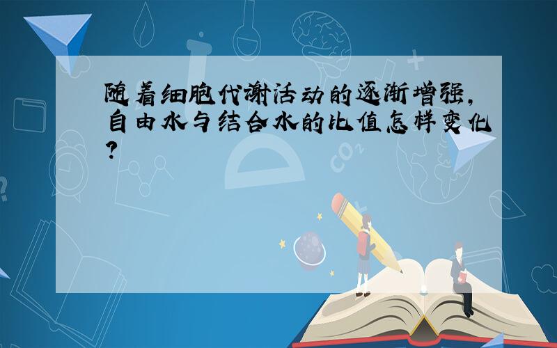 随着细胞代谢活动的逐渐增强,自由水与结合水的比值怎样变化?