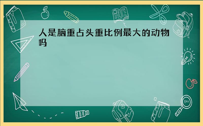 人是脑重占头重比例最大的动物吗