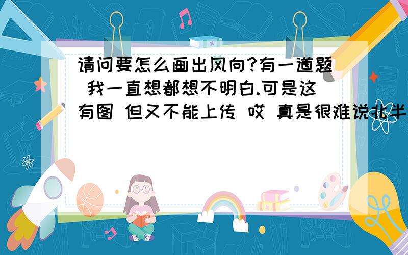 请问要怎么画出风向?有一道题 我一直想都想不明白.可是这有图 但又不能上传 哎 真是很难说北半球某平原355米高空水平气