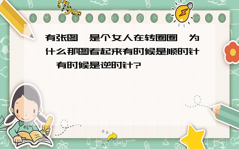 有张图,是个女人在转圈圈,为什么那图看起来有时候是顺时针,有时候是逆时针?