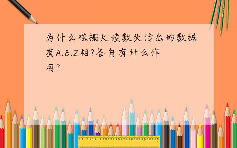 为什么磁栅尺读数头传出的数据有A.B.Z相?各自有什么作用?