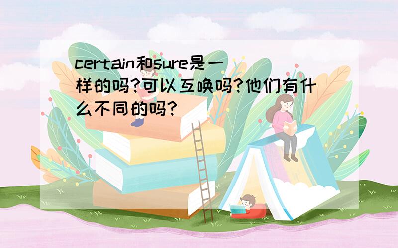 certain和sure是一样的吗?可以互唤吗?他们有什么不同的吗?