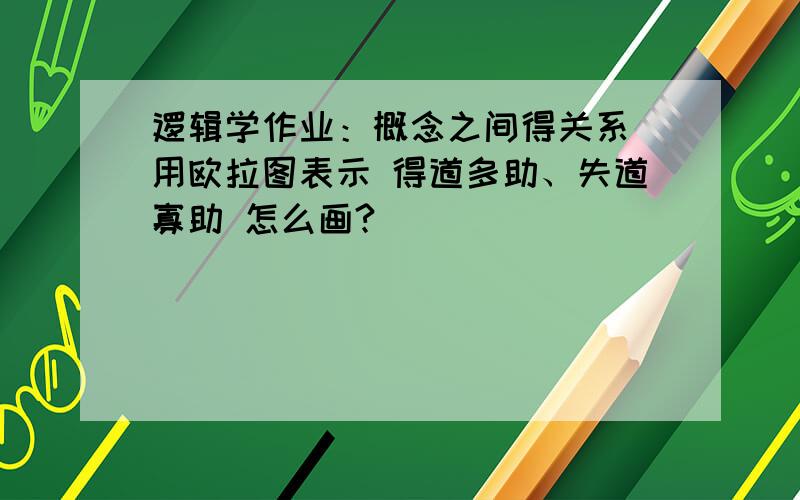 逻辑学作业：概念之间得关系 用欧拉图表示 得道多助、失道寡助 怎么画?