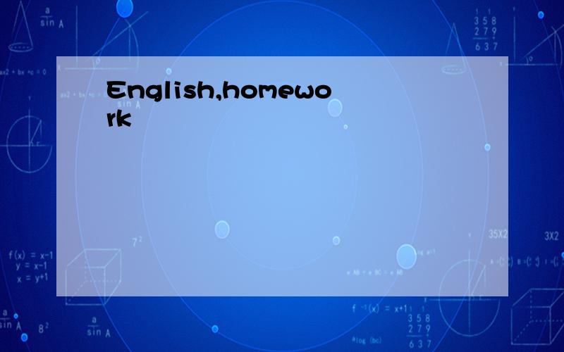 English,homework