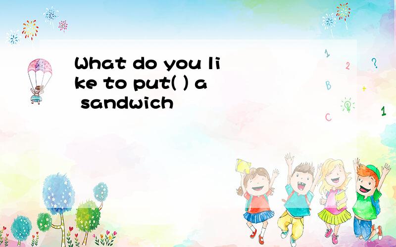 What do you like to put( ) a sandwich