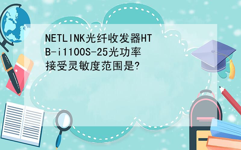 NETLINK光纤收发器HTB-i1100S-25光功率接受灵敏度范围是?