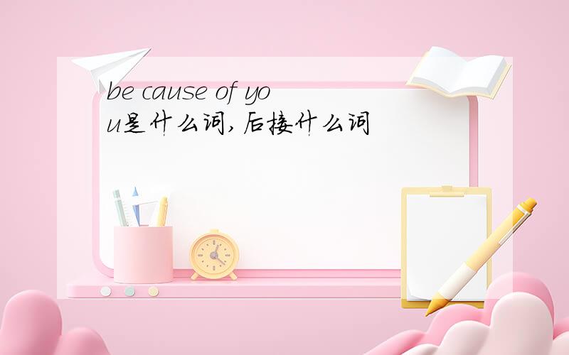 be cause of you是什么词,后接什么词