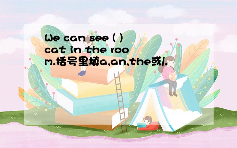 We can see ( )cat in the room.括号里填a,an,the或/.