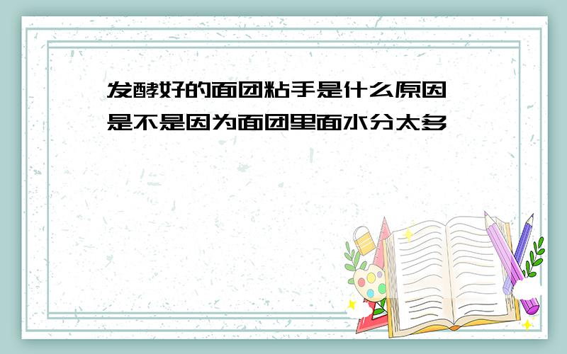 发酵好的面团粘手是什么原因,是不是因为面团里面水分太多