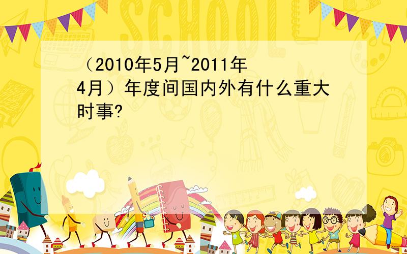 （2010年5月~2011年4月）年度间国内外有什么重大时事?