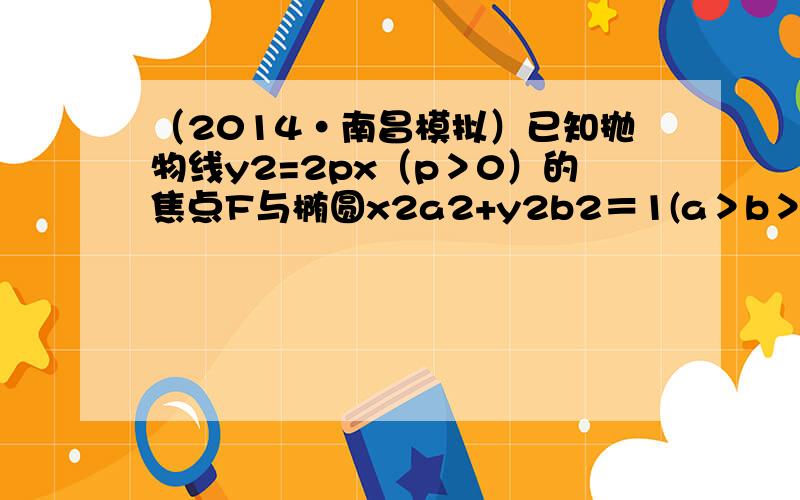 （2014•南昌模拟）已知抛物线y2=2px（p＞0）的焦点F与椭圆x2a2+y2b2＝1(a＞b＞0)的一个焦点重合，