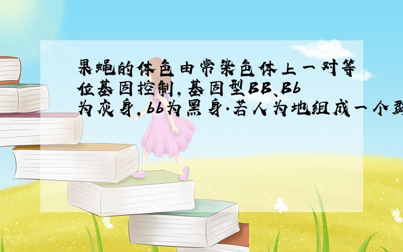 果蝇的体色由常染色体上一对等位基因控制,基因型BB、Bb为灰身,bb为黑身.若人为地组成一个群体,其中30％为BB的个体