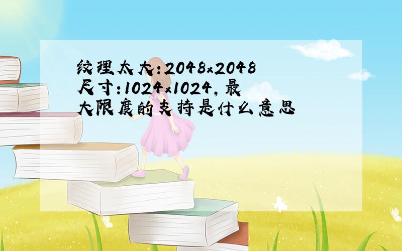 纹理太大:2048x2048尺寸:1024x1024,最大限度的支持是什么意思