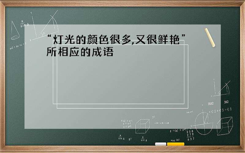 “灯光的颜色很多,又很鲜艳”所相应的成语