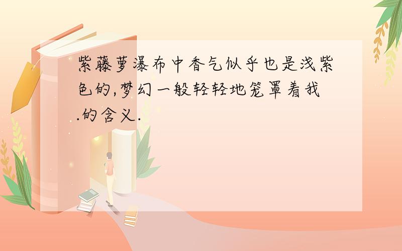 紫藤萝瀑布中香气似乎也是浅紫色的,梦幻一般轻轻地笼罩着我.的含义.