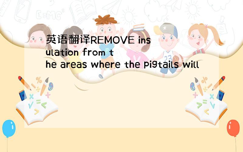 英语翻译REMOVE insulation from the areas where the pigtails will