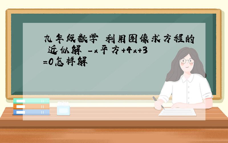 九年级数学 利用图像求方程的 近似解 -x平方+4x+3＝0怎样解