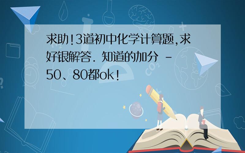 求助!3道初中化学计算题,求好银解答. 知道的加分 - 50、80都ok!