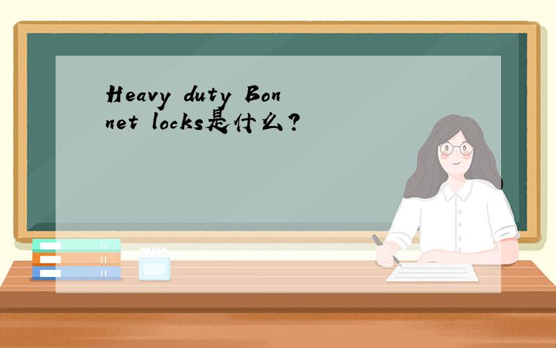 Heavy duty Bonnet locks是什么?