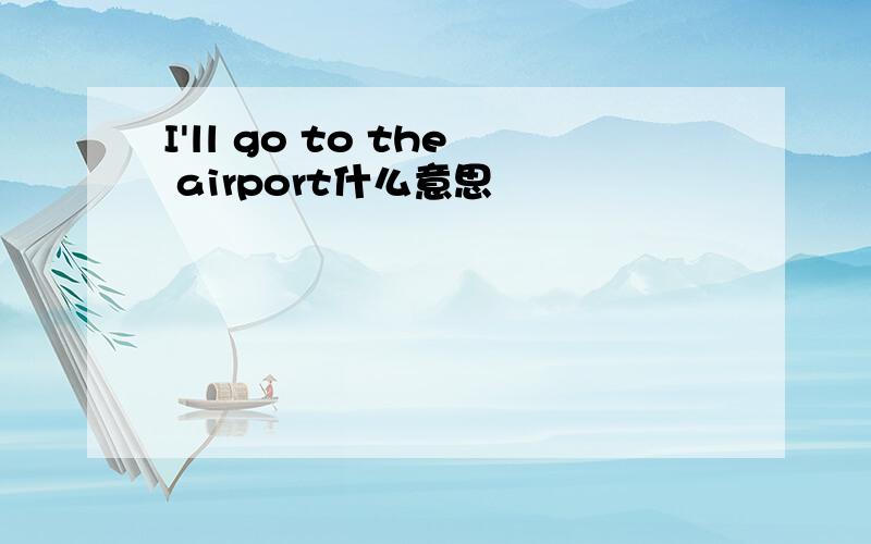 I'll go to the airport什么意思