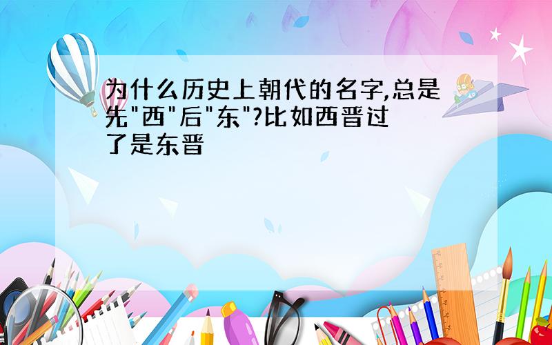 为什么历史上朝代的名字,总是先