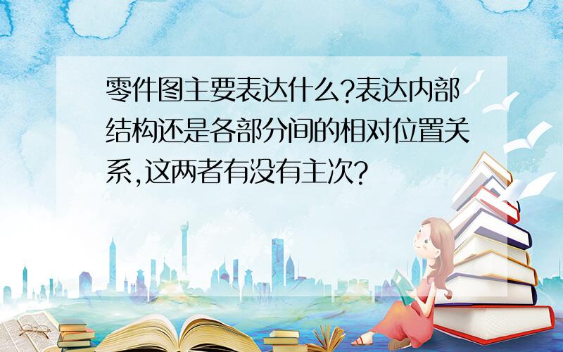 零件图主要表达什么?表达内部结构还是各部分间的相对位置关系,这两者有没有主次?