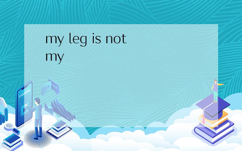 my leg is not my