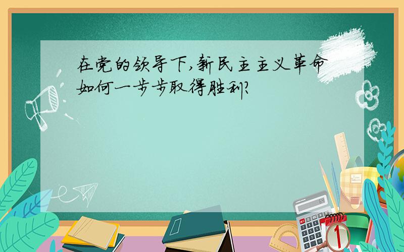 在党的领导下,新民主主义革命如何一步步取得胜利?