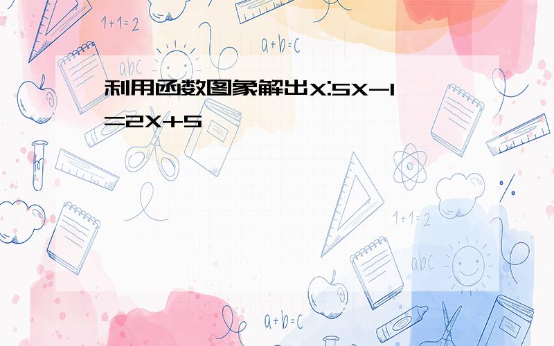 利用函数图象解出X:5X-1=2X+5