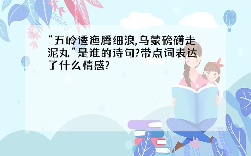 “五岭逶迤腾细浪,乌蒙磅礴走泥丸”是谁的诗句?带点词表达了什么情感?