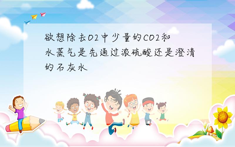 欲想除去O2中少量的CO2和水蒸气是先通过浓硫酸还是澄清的石灰水