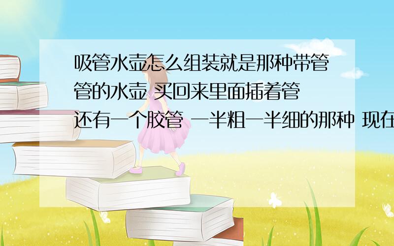 吸管水壶怎么组装就是那种带管管的水壶 买回来里面插着管 还有一个胶管 一半粗一半细的那种 现在吸管不能弹出来 可是那个胶