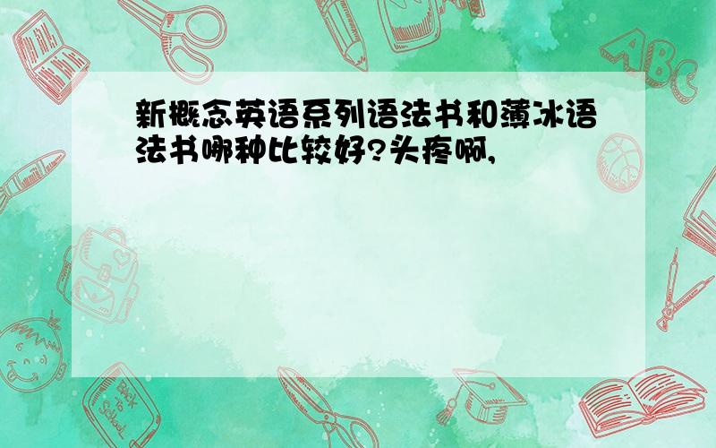 新概念英语系列语法书和薄冰语法书哪种比较好?头疼啊,