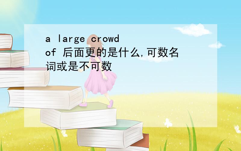 a large crowd of 后面更的是什么,可数名词或是不可数