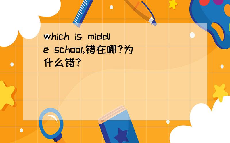 which is middle school,错在哪?为什么错?