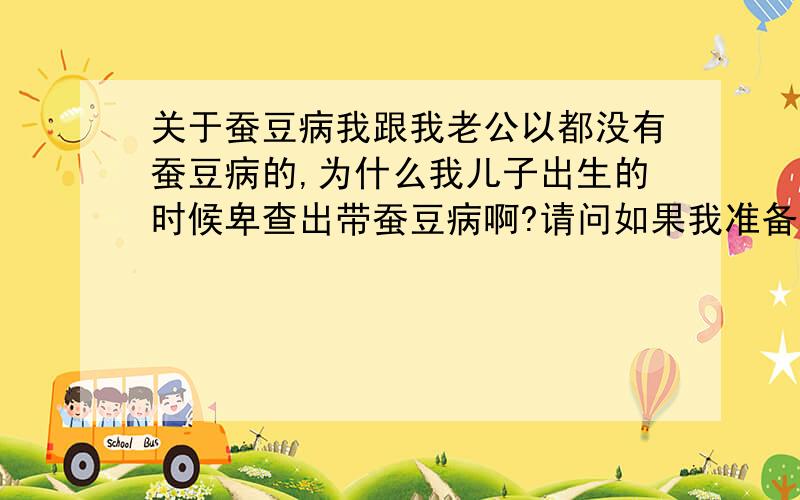 关于蚕豆病我跟我老公以都没有蚕豆病的,为什么我儿子出生的时候卑查出带蚕豆病啊?请问如果我准备再生个小孩的话,这个小孩会不