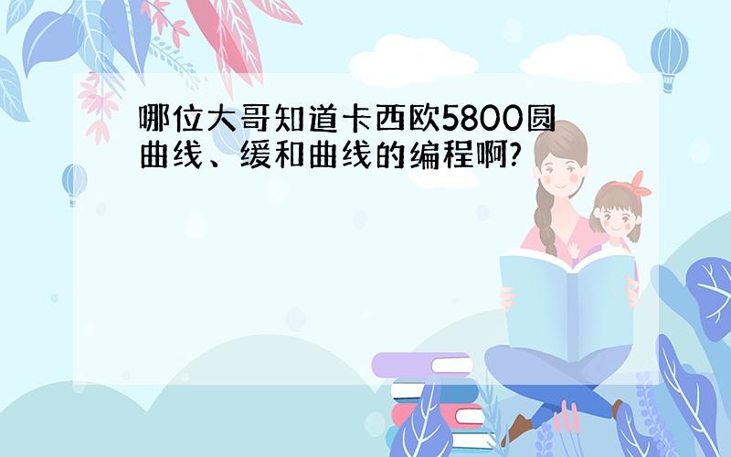 哪位大哥知道卡西欧5800圆曲线、缓和曲线的编程啊?