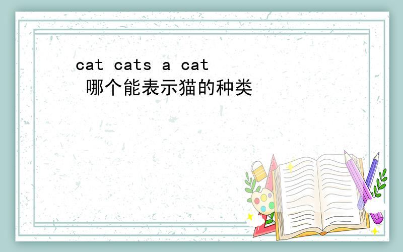 cat cats a cat 哪个能表示猫的种类