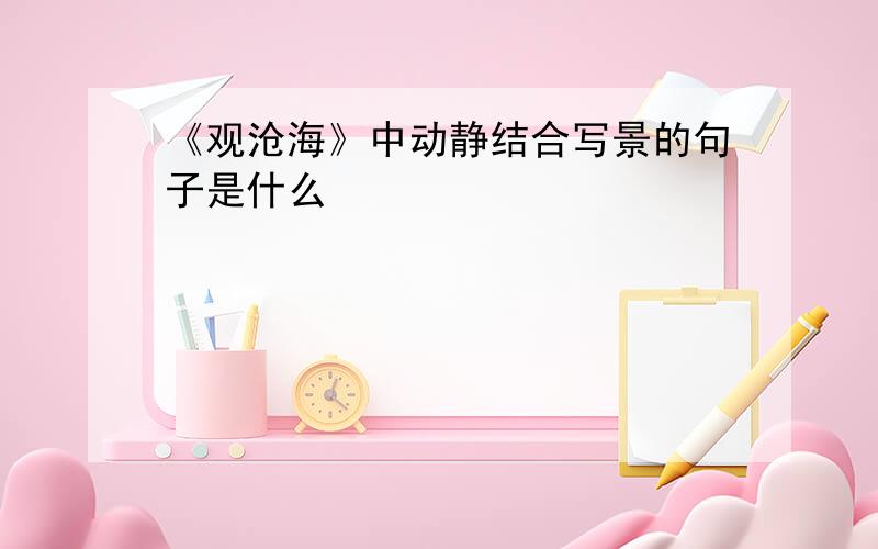 《观沧海》中动静结合写景的句子是什么