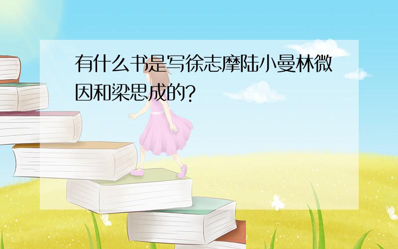 有什么书是写徐志摩陆小曼林微因和梁思成的?