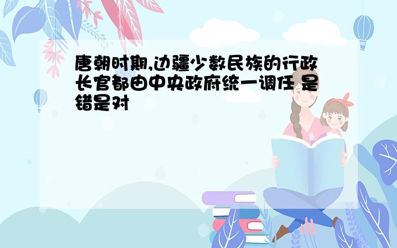 唐朝时期,边疆少数民族的行政长官都由中央政府统一调任 是错是对