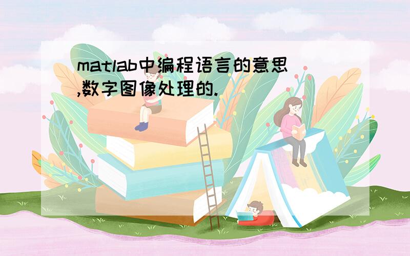 matlab中编程语言的意思,数字图像处理的.