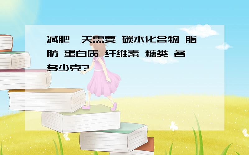 减肥一天需要 碳水化合物 脂肪 蛋白质 纤维素 糖类 各多少克?