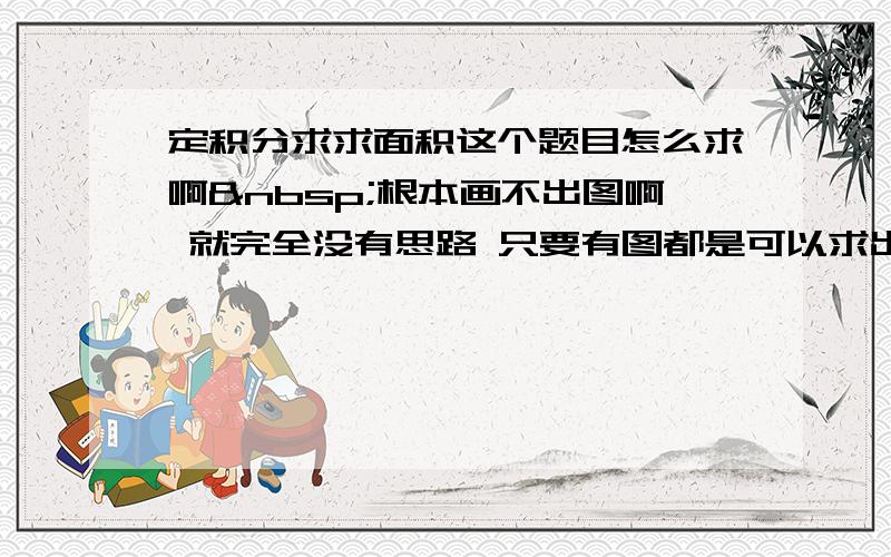 定积分求求面积这个题目怎么求啊 根本画不出图啊 就完全没有思路 只要有图都是可以求出了的 但现在