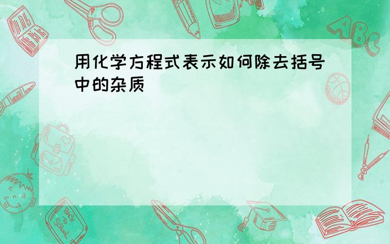 用化学方程式表示如何除去括号中的杂质