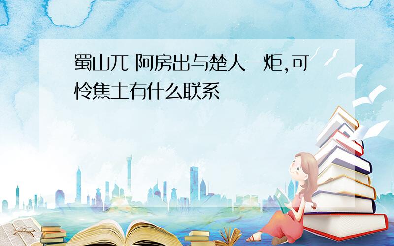 蜀山兀 阿房出与楚人一炬,可怜焦土有什么联系