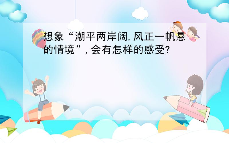 想象“潮平两岸阔,风正一帆悬的情境”,会有怎样的感受?