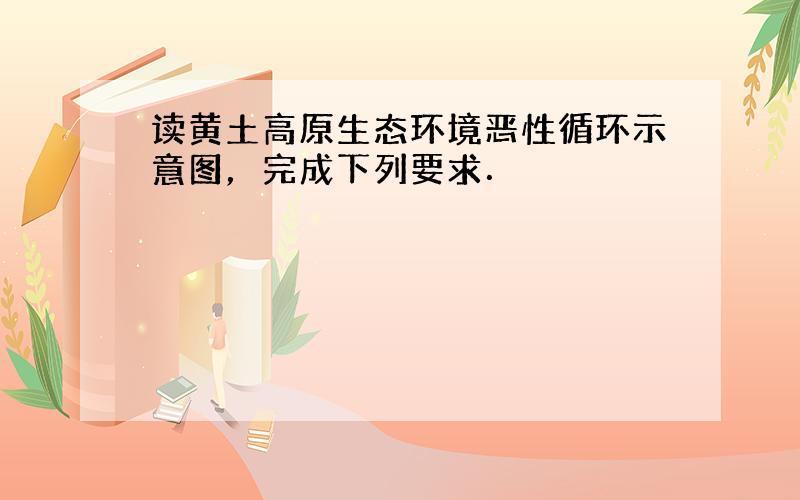 读黄土高原生态环境恶性循环示意图，完成下列要求．