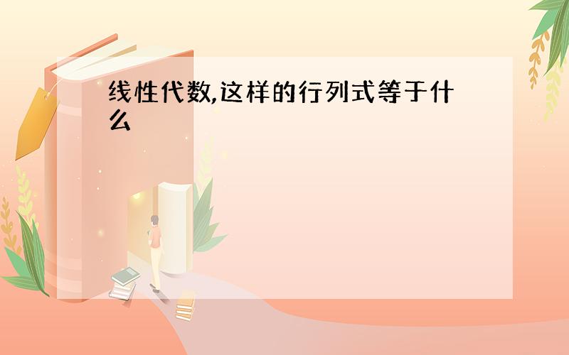 线性代数,这样的行列式等于什么